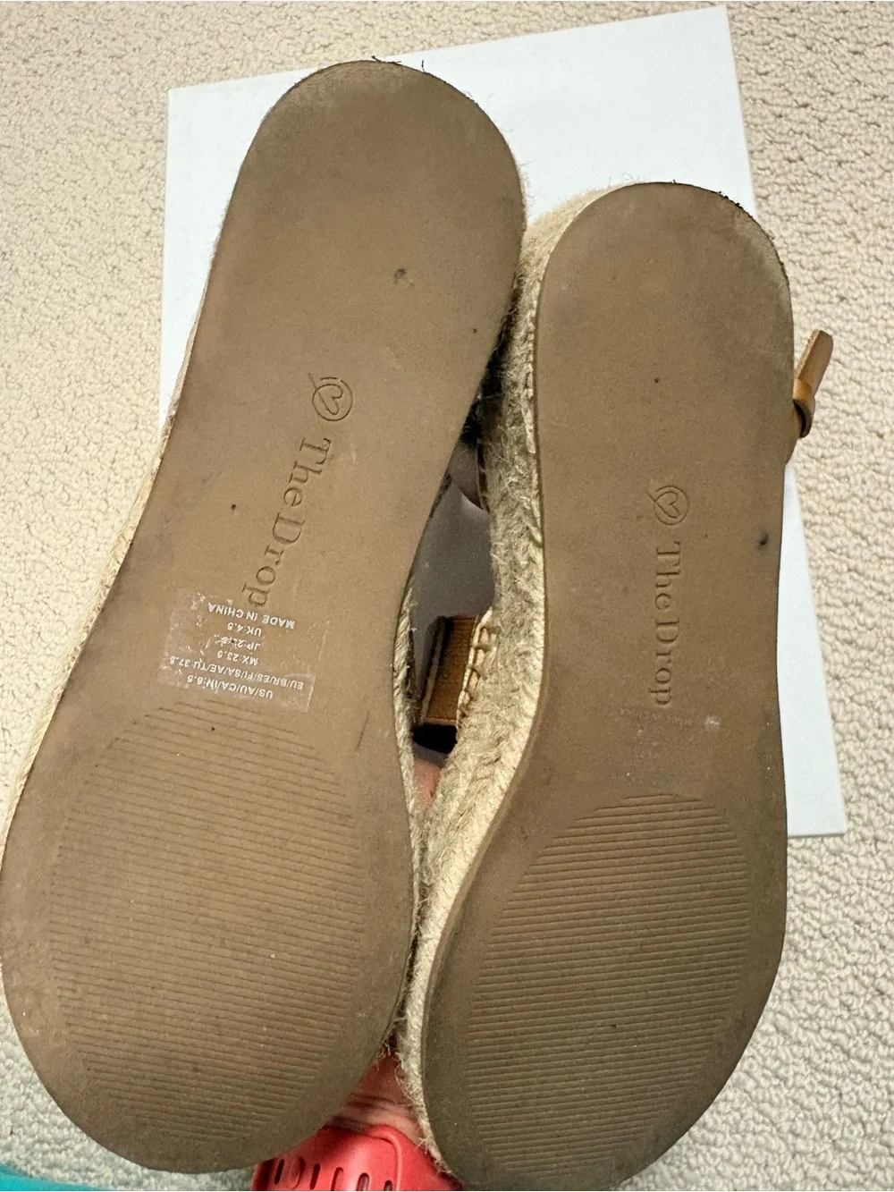 Women’s Tan Espadrille Platform Sandals with Ankle Strap